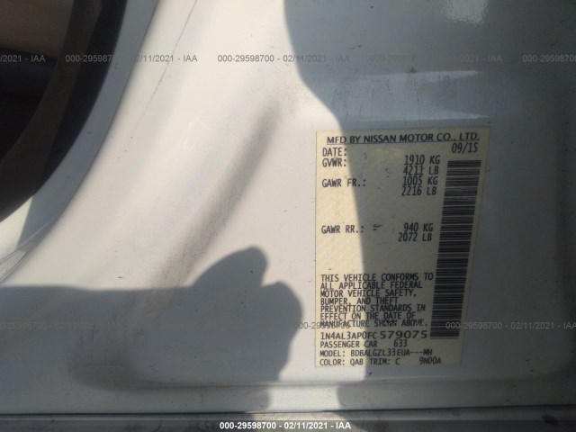 Photo 8 VIN: 1N4AL3AP0FC579075 - NISSAN ALTIMA 