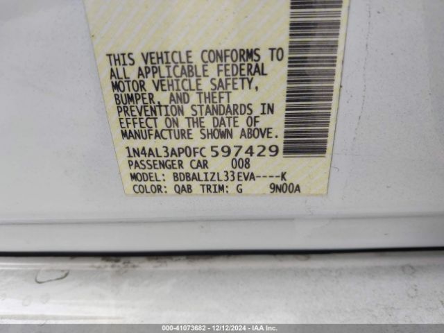 Photo 8 VIN: 1N4AL3AP0FC597429 - NISSAN ALTIMA 