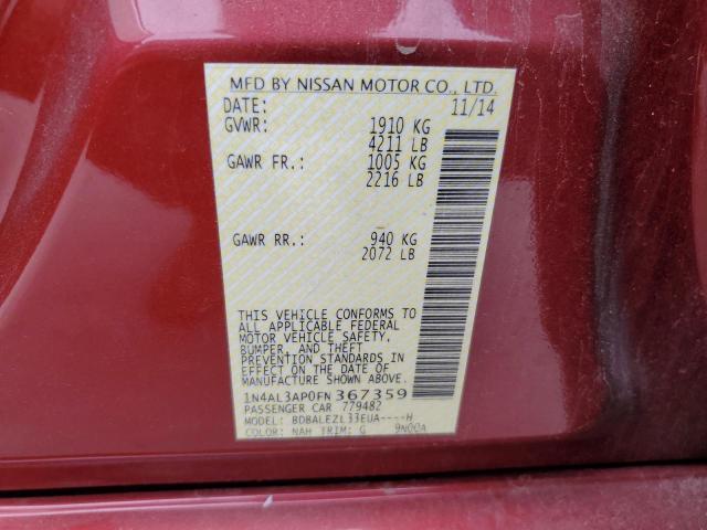 Photo 12 VIN: 1N4AL3AP0FN367359 - NISSAN ALTIMA 2.5 