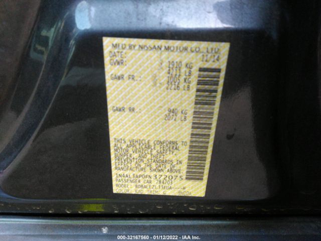 Photo 8 VIN: 1N4AL3AP0FN372075 - NISSAN ALTIMA 