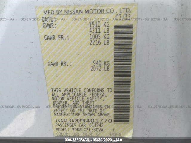 Photo 8 VIN: 1N4AL3AP0FN401770 - NISSAN ALTIMA 