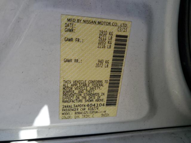 Photo 11 VIN: 1N4AL3AP0FN404104 - NISSAN ALTIMA 2.5 