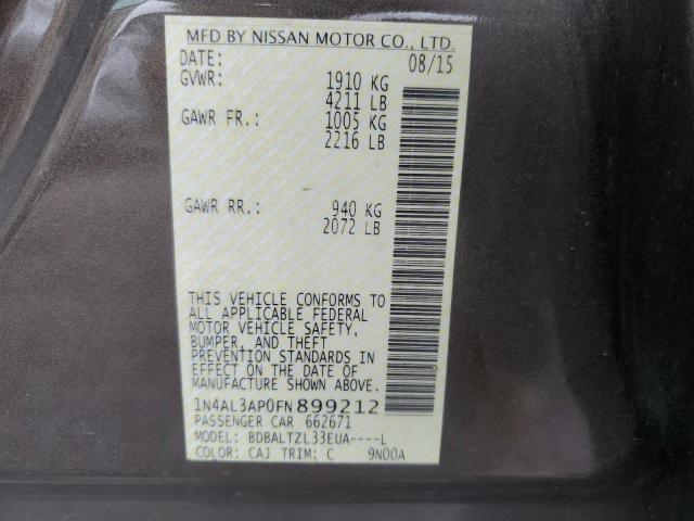 Photo 9 VIN: 1N4AL3AP0FN899212 - NISSAN ALTIMA 2.5 