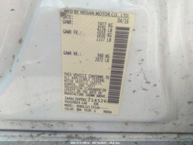 Photo 8 VIN: 1N4AL3AP0GC214526 - NISSAN ALTIMA 