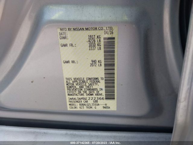 Photo 8 VIN: 1N4AL3AP0GC222366 - NISSAN ALTIMA 