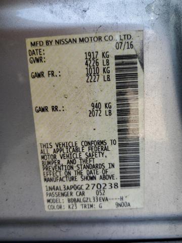 Photo 11 VIN: 1N4AL3AP0GC270238 - NISSAN ALTIMA 2.5 