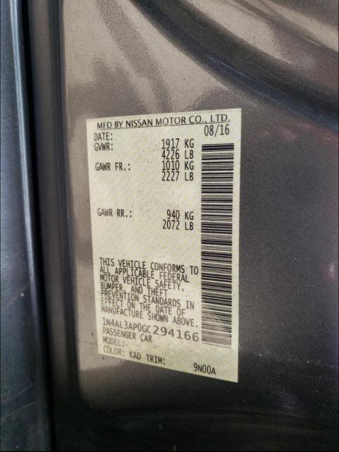 Photo 9 VIN: 1N4AL3AP0GC294166 - NISSAN ALTIMA 2.5 