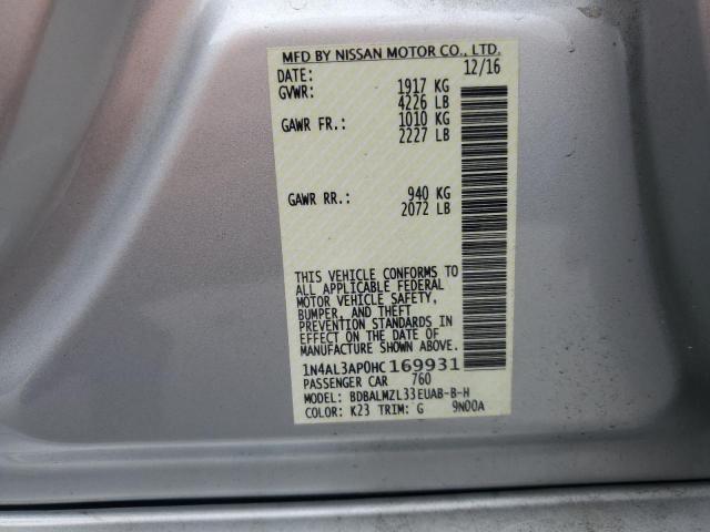 Photo 11 VIN: 1N4AL3AP0HC169931 - NISSAN ALTIMA 2.5 