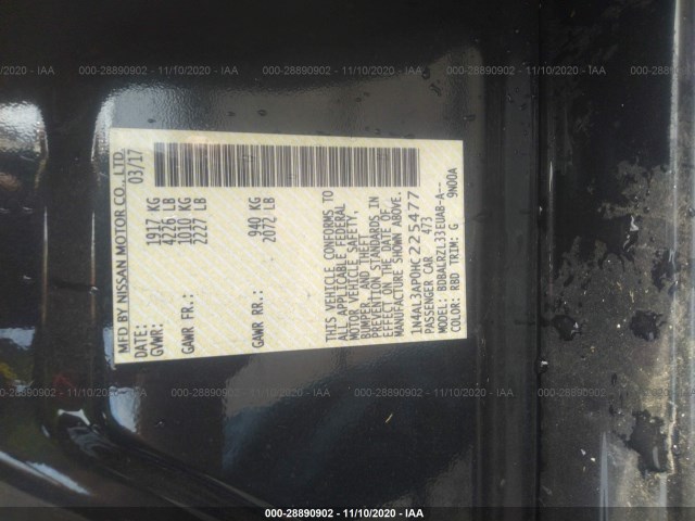 Photo 8 VIN: 1N4AL3AP0HC225477 - NISSAN ALTIMA 