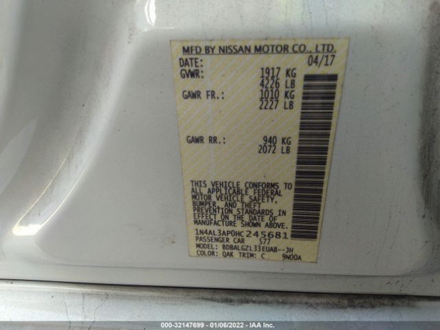 Photo 8 VIN: 1N4AL3AP0HC245681 - NISSAN ALTIMA 