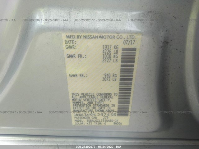 Photo 8 VIN: 1N4AL3AP0HC297456 - NISSAN ALTIMA 