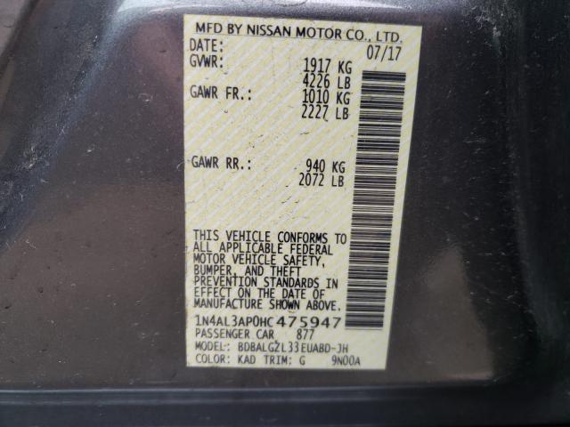 Photo 9 VIN: 1N4AL3AP0HC475947 - NISSAN ALTIMA 2.5 