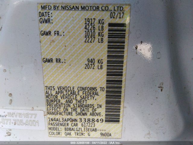 Photo 8 VIN: 1N4AL3AP0HN338849 - NISSAN ALTIMA 