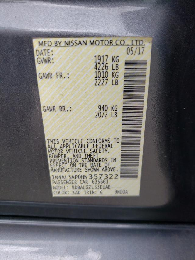 Photo 9 VIN: 1N4AL3AP0HN357322 - NISSAN ALTIMA 2.5 