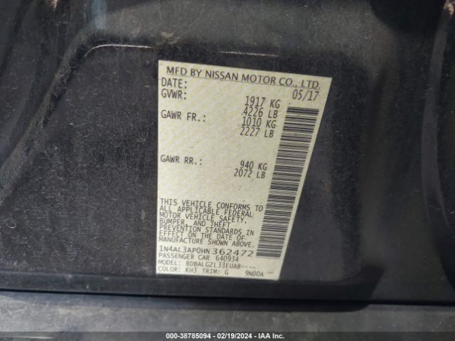 Photo 8 VIN: 1N4AL3AP0HN362472 - NISSAN ALTIMA 