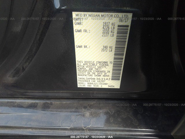 Photo 8 VIN: 1N4AL3AP0HN363542 - NISSAN ALTIMA 