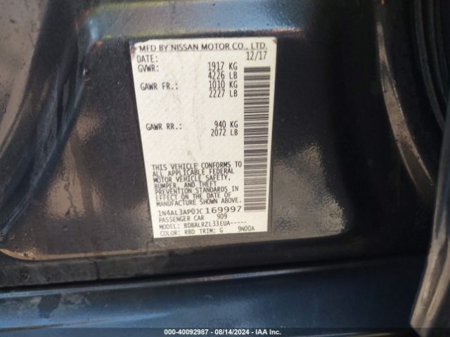 Photo 8 VIN: 1N4AL3AP0JC169997 - NISSAN ALTIMA 