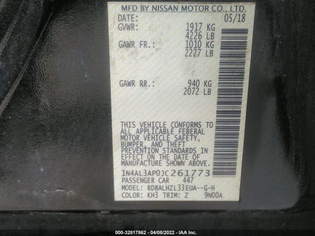 Photo 8 VIN: 1N4AL3AP0JC261773 - NISSAN ALTIMA 