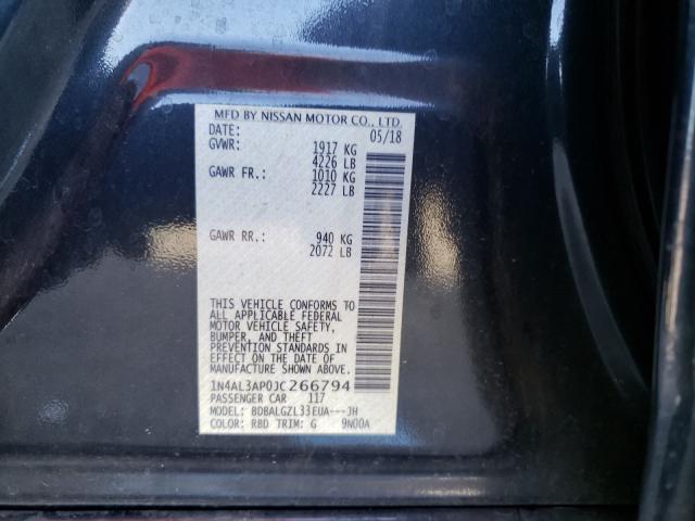 Photo 9 VIN: 1N4AL3AP0JC266794 - NISSAN ALTIMA 2.5 