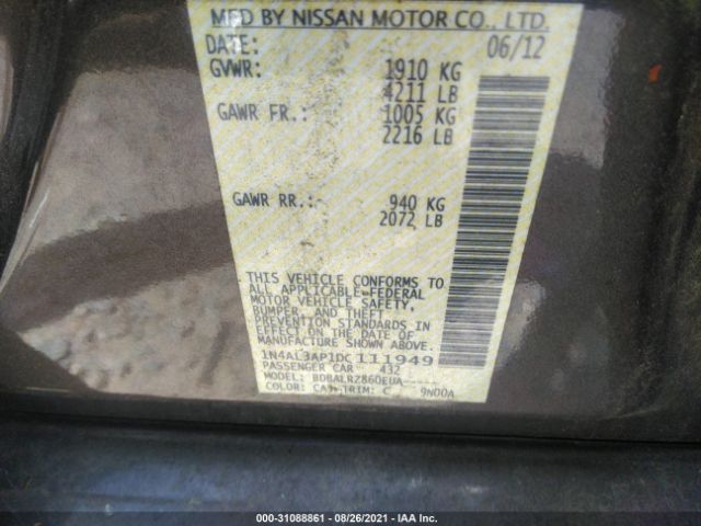 Photo 8 VIN: 1N4AL3AP1DC111949 - NISSAN ALTIMA 