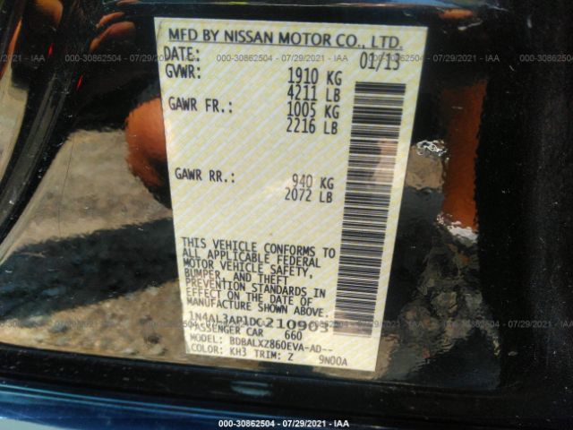 Photo 8 VIN: 1N4AL3AP1DC210903 - NISSAN ALTIMA 