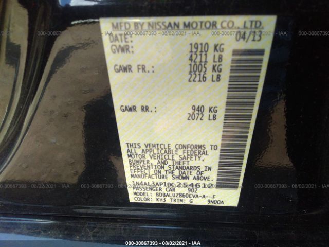 Photo 8 VIN: 1N4AL3AP1DC254612 - NISSAN ALTIMA 