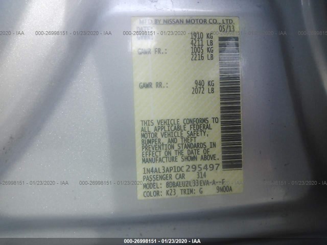 Photo 8 VIN: 1N4AL3AP1DC295497 - NISSAN ALTIMA 