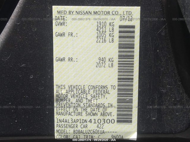 Photo 8 VIN: 1N4AL3AP1DN410300 - NISSAN ALTIMA 