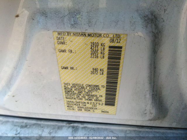 Photo 8 VIN: 1N4AL3AP1DN425752 - NISSAN ALTIMA 