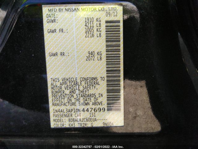 Photo 8 VIN: 1N4AL3AP1DN447699 - NISSAN ALTIMA 