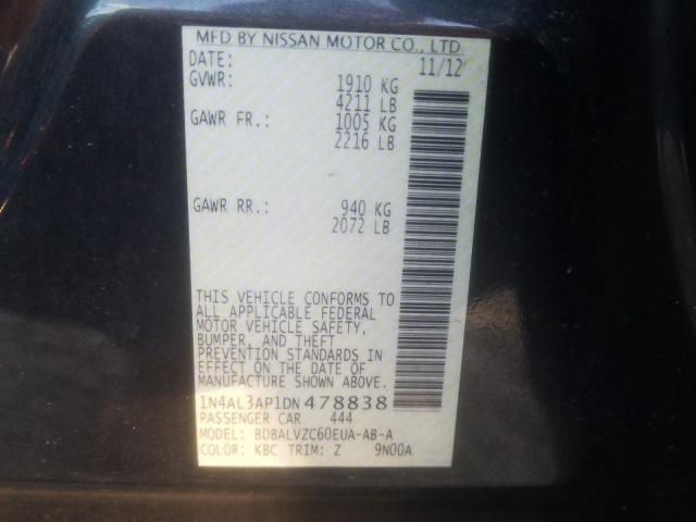 Photo 9 VIN: 1N4AL3AP1DN478838 - NISSAN ALTIMA 