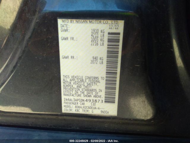 Photo 8 VIN: 1N4AL3AP1DN493873 - NISSAN ALTIMA 