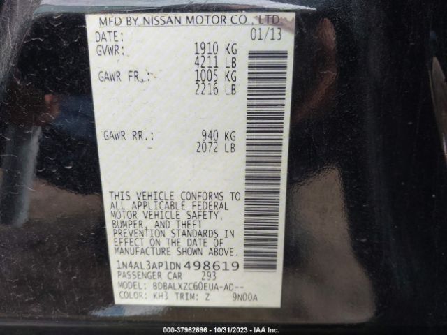 Photo 8 VIN: 1N4AL3AP1DN498619 - NISSAN ALTIMA 