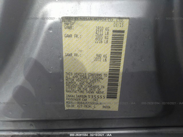 Photo 8 VIN: 1N4AL3AP1DN535555 - NISSAN ALTIMA 