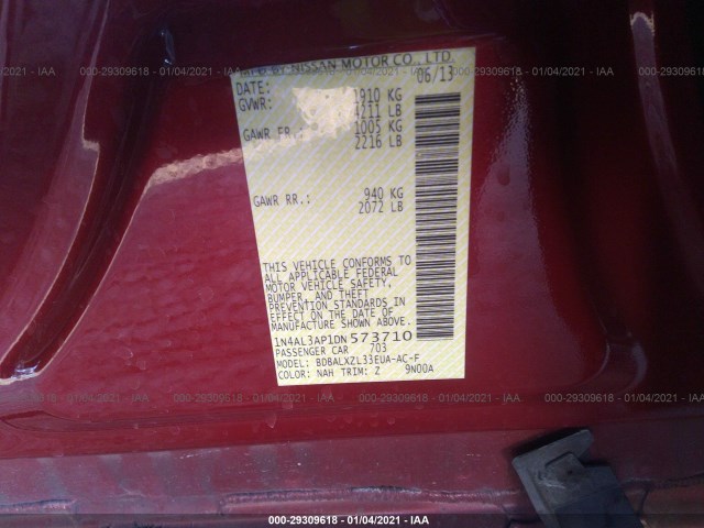 Photo 8 VIN: 1N4AL3AP1DN573710 - NISSAN ALTIMA 