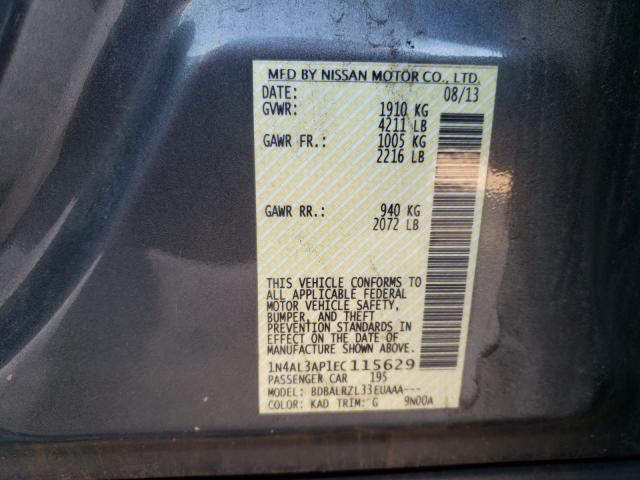 Photo 9 VIN: 1N4AL3AP1EC115629 - NISSAN ALTIMA 2.5 