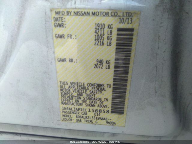 Photo 8 VIN: 1N4AL3AP1EC156858 - NISSAN ALTIMA 