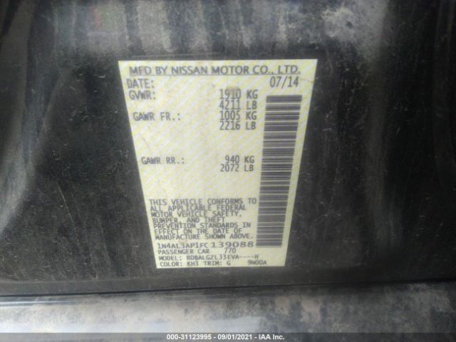 Photo 8 VIN: 1N4AL3AP1FC139088 - NISSAN ALTIMA 