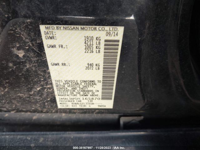 Photo 8 VIN: 1N4AL3AP1FC165870 - NISSAN ALTIMA 