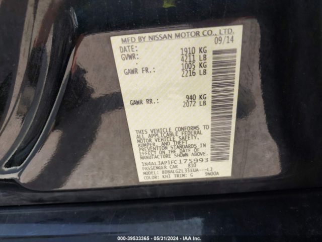 Photo 8 VIN: 1N4AL3AP1FC175993 - NISSAN ALTIMA 