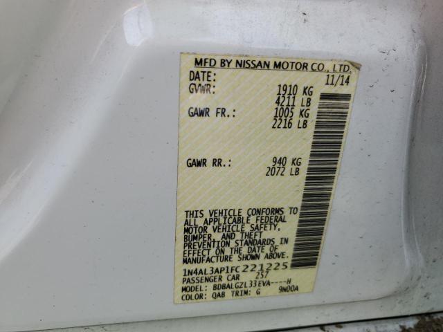 Photo 12 VIN: 1N4AL3AP1FC221225 - NISSAN ALTIMA 