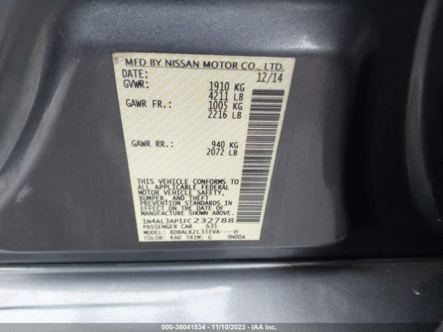 Photo 8 VIN: 1N4AL3AP1FC232788 - NISSAN ALTIMA 