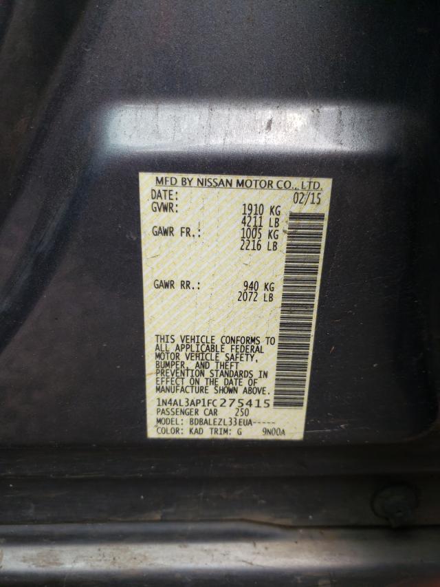 Photo 9 VIN: 1N4AL3AP1FC275415 - NISSAN ALTIMA 2.5 