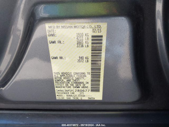 Photo 8 VIN: 1N4AL3AP1FC280677 - NISSAN ALTIMA 