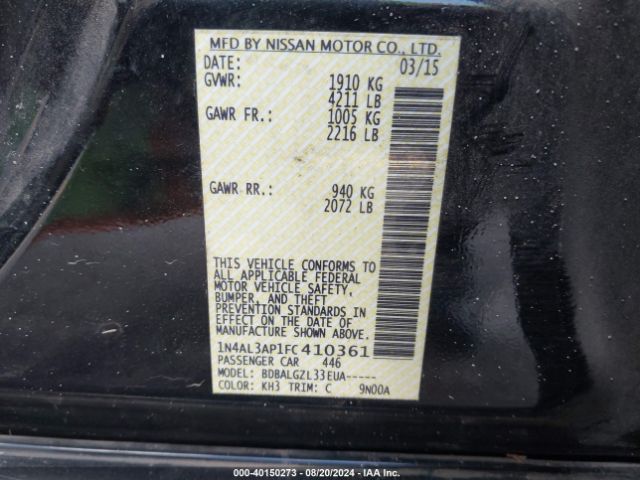 Photo 8 VIN: 1N4AL3AP1FC410361 - NISSAN ALTIMA 