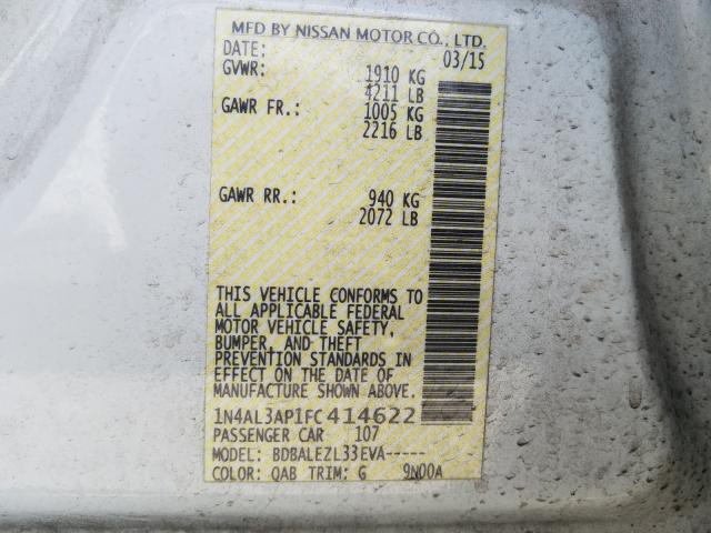 Photo 9 VIN: 1N4AL3AP1FC414622 - NISSAN ALTIMA 2.5 