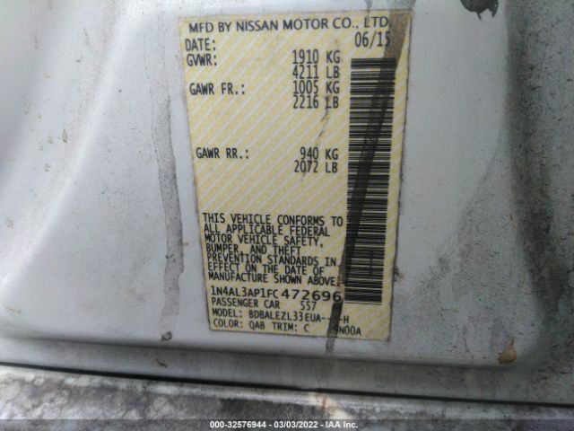 Photo 8 VIN: 1N4AL3AP1FC472696 - NISSAN ALTIMA 