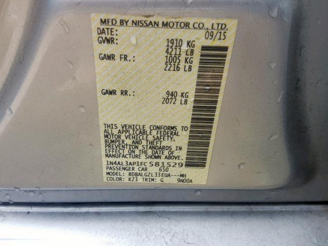 Photo 9 VIN: 1N4AL3AP1FC581529 - NISSAN ALTIMA 2.5 