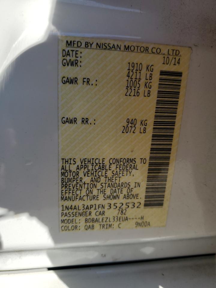 Photo 12 VIN: 1N4AL3AP1FN352532 - NISSAN ALTIMA 