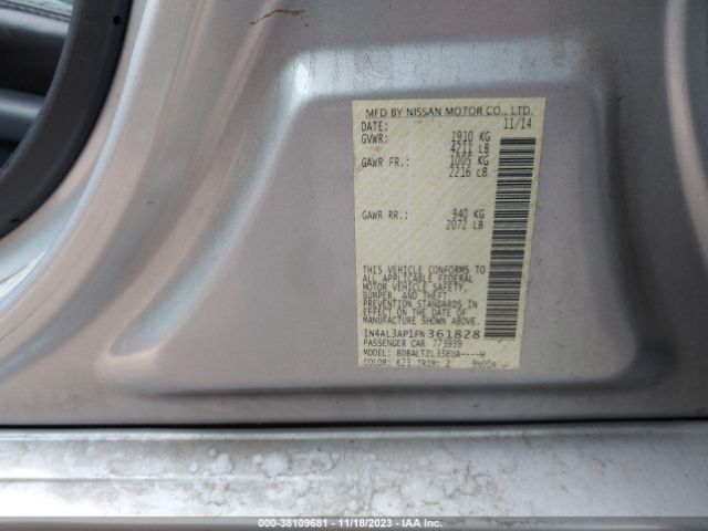 Photo 8 VIN: 1N4AL3AP1FN361828 - NISSAN ALTIMA 